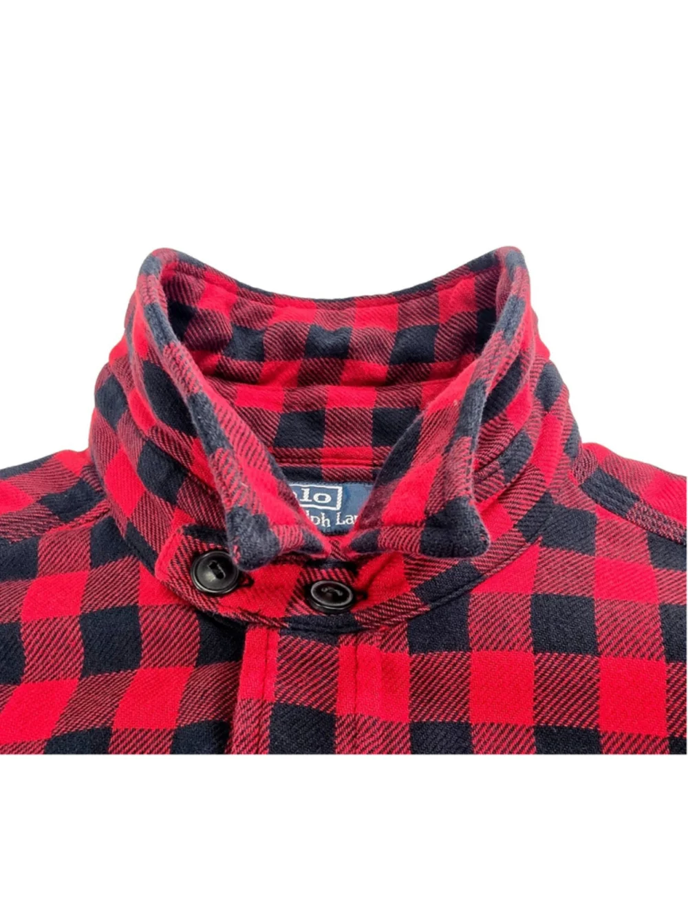 Polo Ralph Lauren Men's L Plaid Knit Flannel Overshirt Red Black Stretch $198
